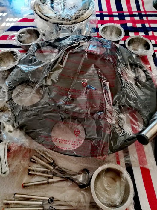 Fondue completo em inox NOVO para 6 pessoas