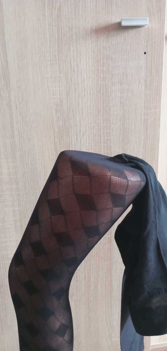 Rajstopy nr 20 wzór kratka.