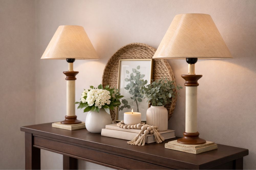 Conjunto candeeiros de mesa