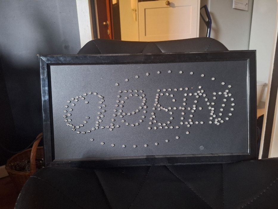 Tablica reklama SZYLD OTWARTE SALON SKLEP NEON/ wymiar 45x22