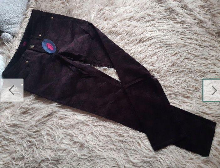 Czarno bordowe spodnie rurki Bonprix  34