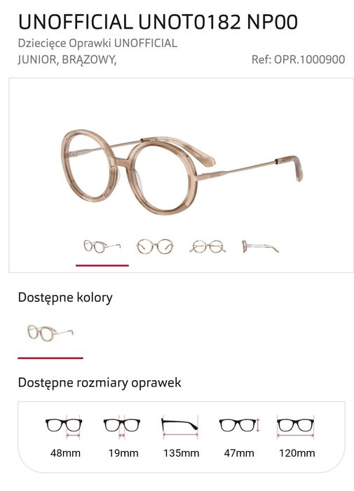 Oprawki UNOFFICIAL damskie rozm 48