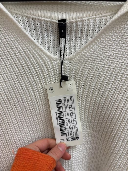 Biały męski sweter NOWY