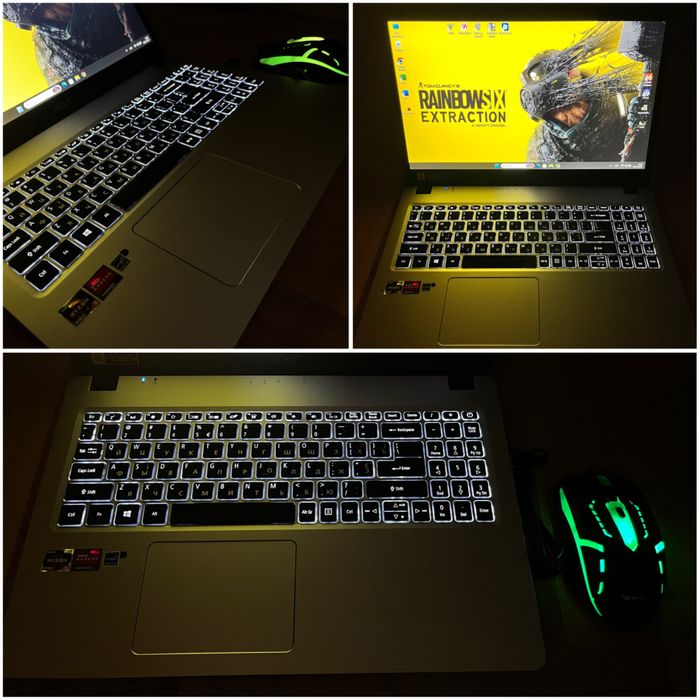 Мощный Acer IPS на Ryzen + Vega + SSD + игры + комплект