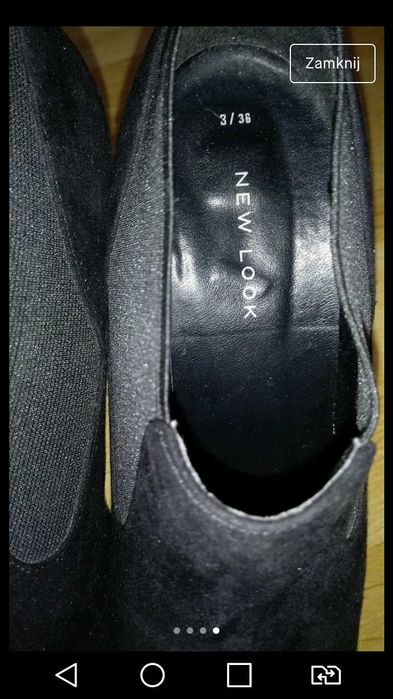 Czarne buty damskie na obcasie New Look r. 36