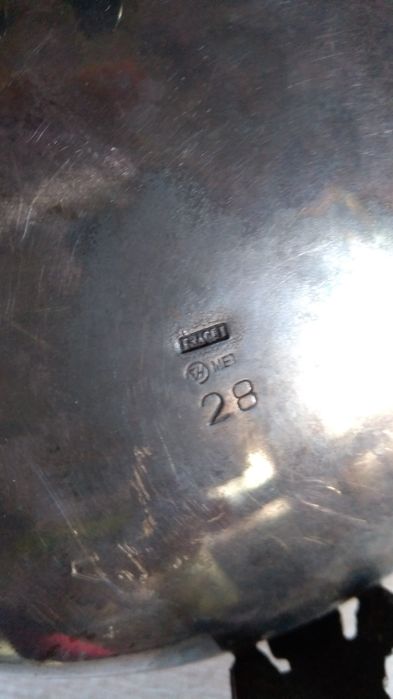 Cukiernica polska platerowa sygnowana Fraget w cenie 1000 zł