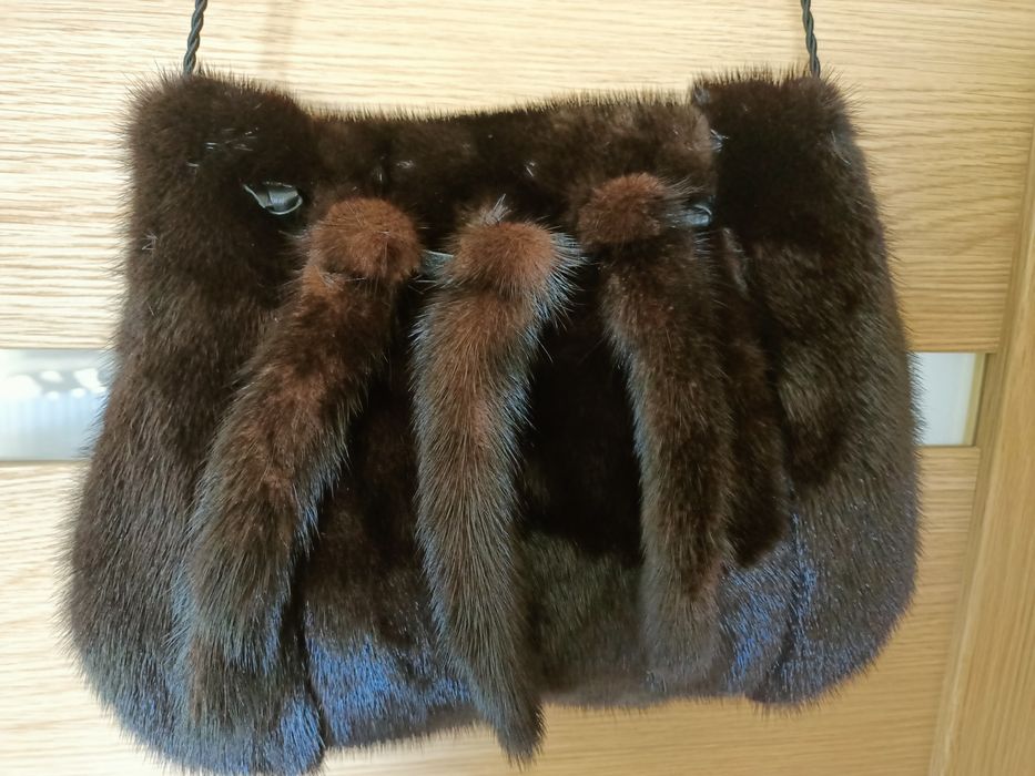 Nowa futrzana mufka ocieplacz na dłonie