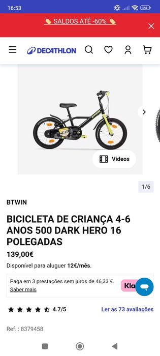 Bicicleta de criança
