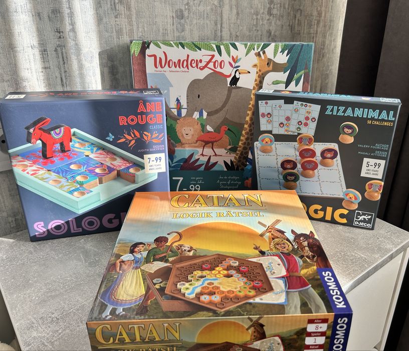 Настільні ігри catan, WonderZoo, Ane Rouge ,Zizanimal Djeco