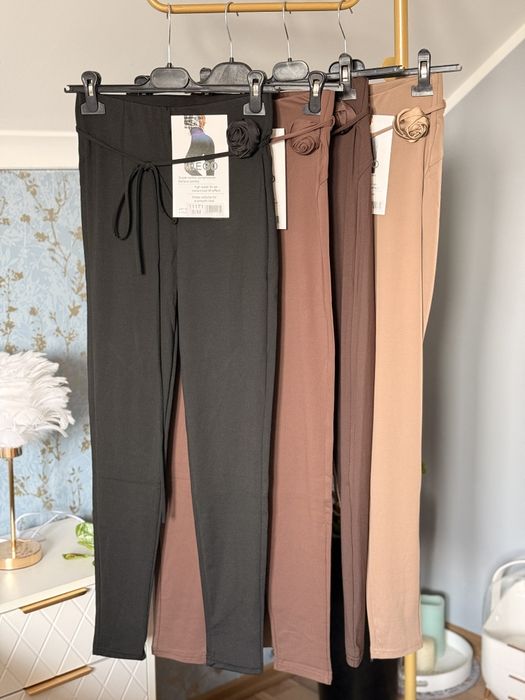 Legginsy miego wysoki stan pasek kwiatek