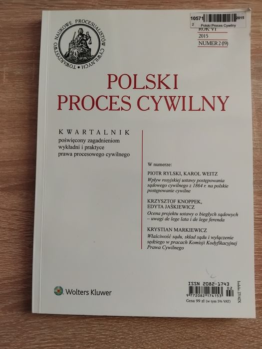 Czasopisma prawnicze ,,Polski Proces Cywilny"