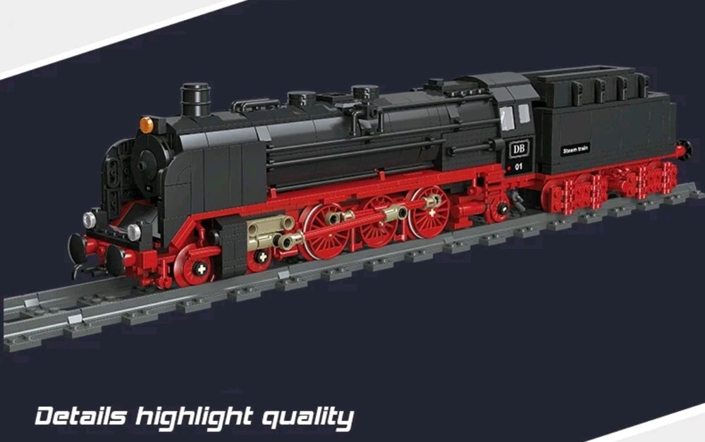 Конструктор  паровоз 1173шт локомотив BE 01 ( Совместим с LEGO ) .