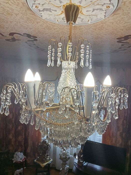 Распродажа! Цена снижена  ! Люстра" Невеста "чешский хрусталь .