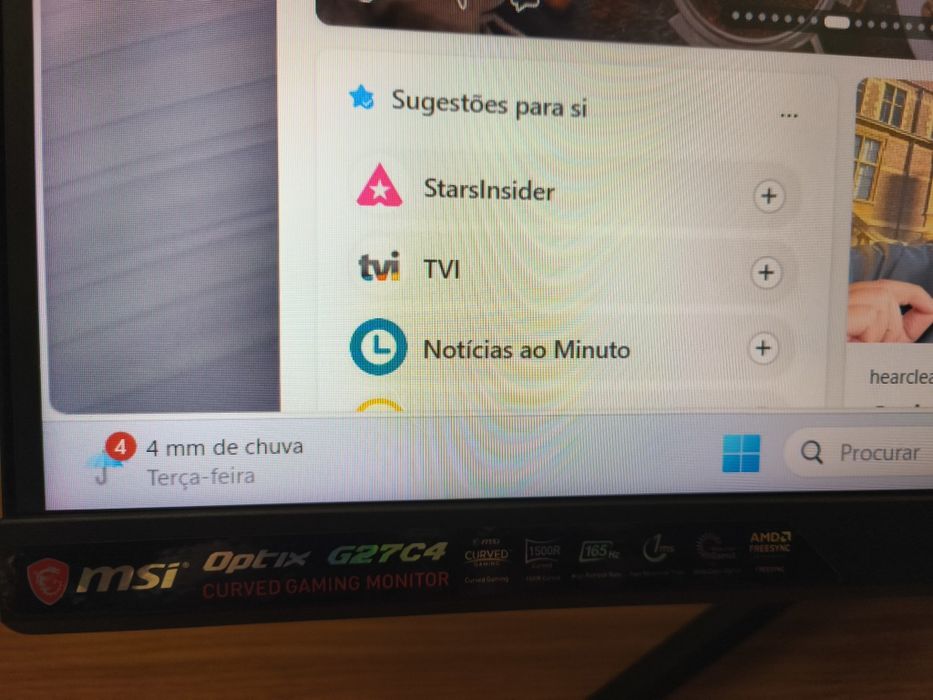 Monitor 165hz 1ms MSI curvo