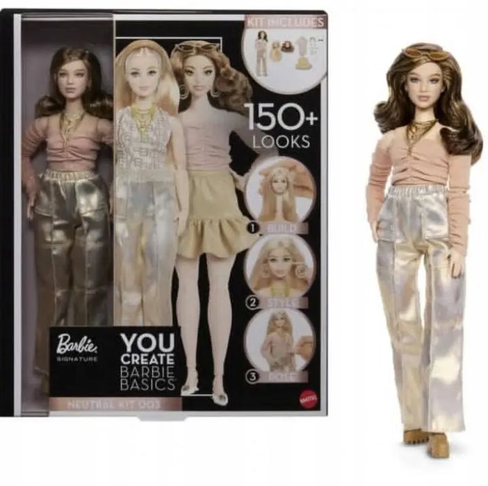 LALKA BARBIE SIGNATURE You Create Barbie Basics Neutral Kit 003. Nowy Produkt