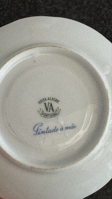 Chavena vista alegre pintada a mão