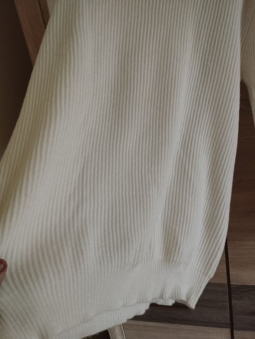 Kremowy sweter męski z długim rękawem XL nowy