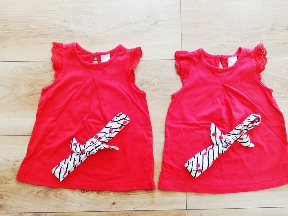 Bluzki dla bliźniaczek / bliźniaczki / rozmiar 92
