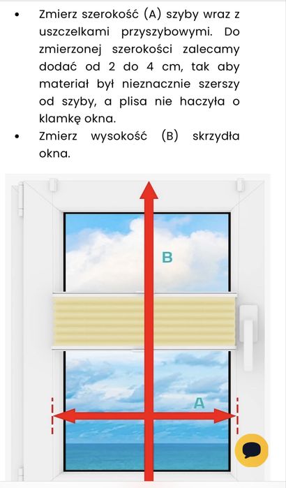 Plisa okienna bezinwazyjna