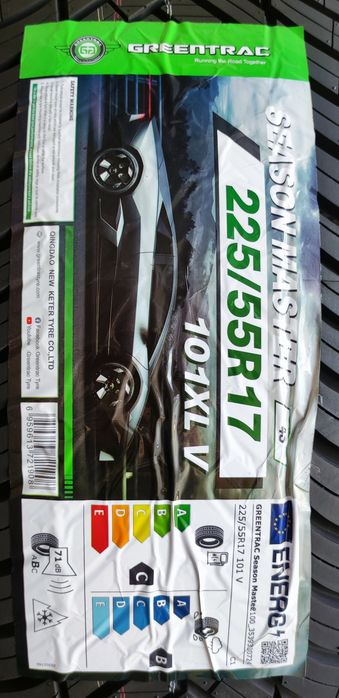 4x 225/55R17 Greentrac Season Master 2026r C/B/71dB 3 lata gwar.