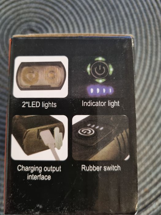 Lampka rowerowa przednia LED USB C