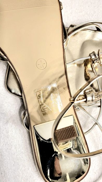 PUBLIC desire piękne złote sandały buty na obcasie sexy sandałki 41