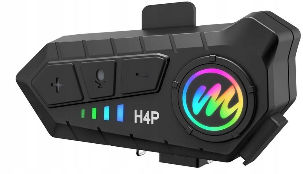 Interkom Intercom Bluetooth Motocyklawy Moman H4 Plus Ipx6 1000mAh 5.3