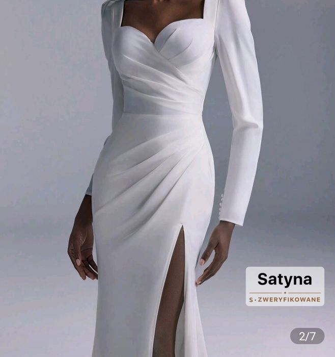 suknia ślubna satyna