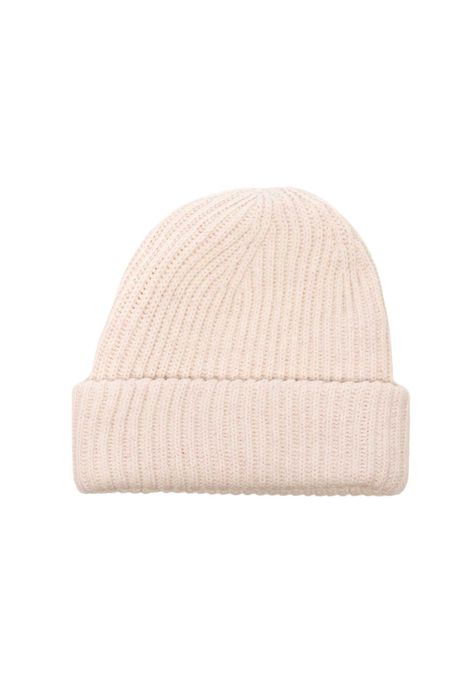 Шапка GANNI Wool Rib Knit Beanie Sand