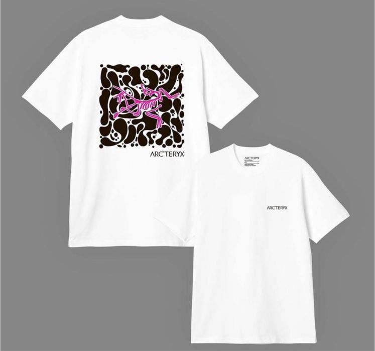 Мужские футболки Arcteryx Logo унисекс белая черная Arc'teryx артерикс