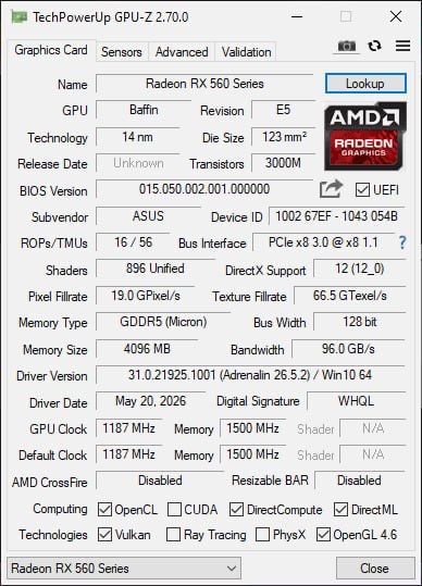 Rx 560 4gb Strix