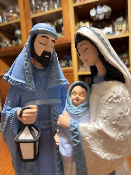 Sagrada família pintada à mão