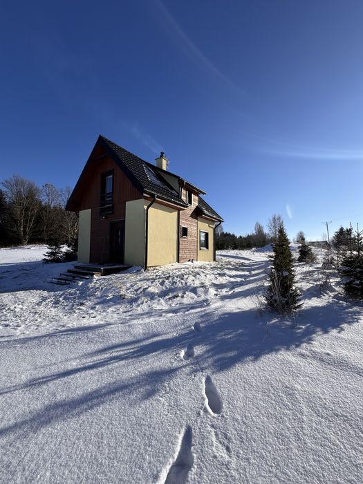 Domek Zieleniec, narty, zima, ferie. Lasówka