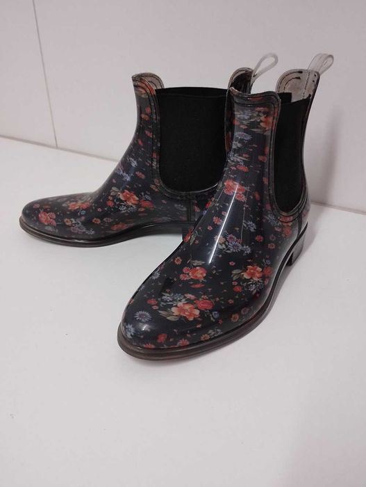 Botas borracha com flores / Galochas GIOSEPPO 3864309664493057123