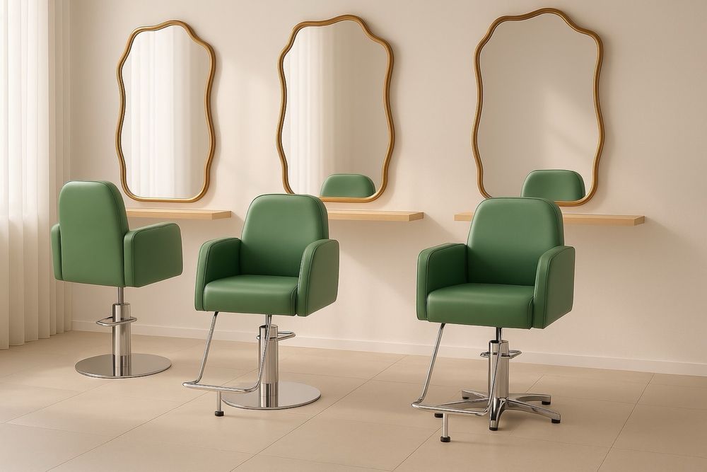 Cadeiras e rampas lavagem cebeleireiro