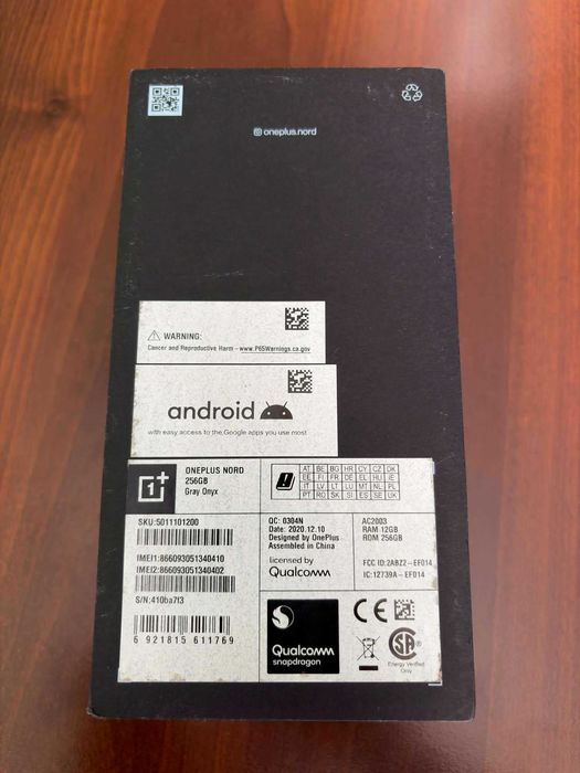 Telefon OnePlus Nord 12/256gb - AC2003 (kompletny zestaw)
