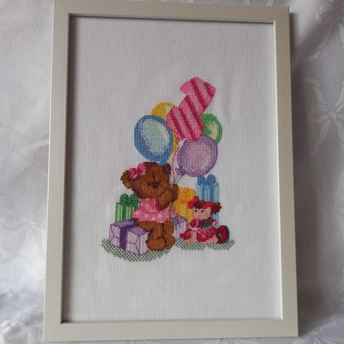 haft krzyżykowy obraz prezent roczek