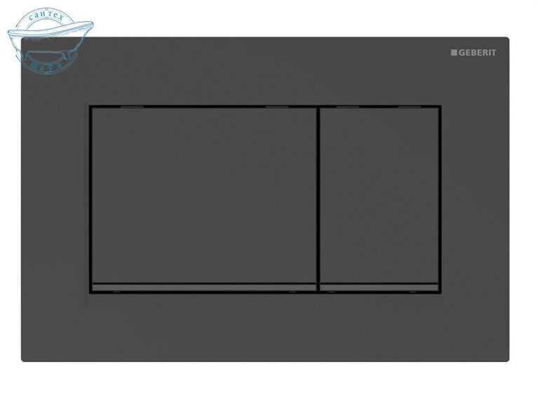 Клавіша змиву Geberit Sigma 30 (Панель і клавіші - чорн. глянець, декорат. смужка - чорний мат) 115.883.DW.1