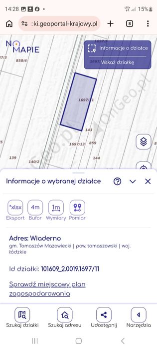 Sprzedam działkę o pow. 1296 m 2 w wsi Wiaderno - Widok 2