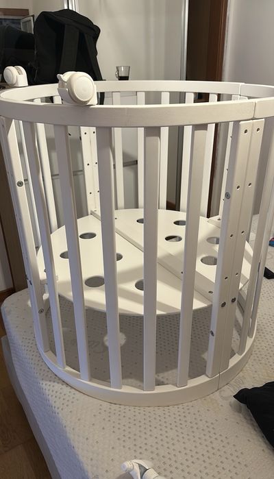 Berço Redondo Oval Branco (ComfortBaby SmartGrow 7in1)