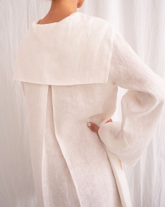 Vestido linho Santorini, Les Vacances d'Irina - Como novo