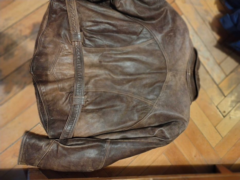 Kurtka skórzana w kolorze brąz