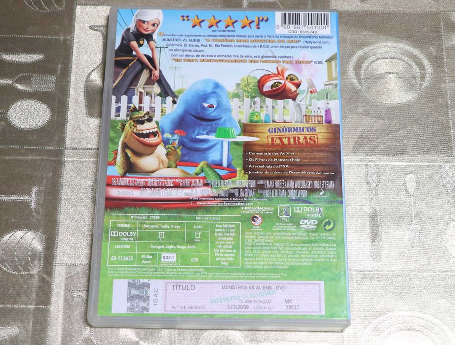 DVD Monstros vs. Aliens