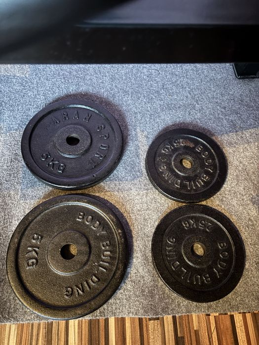 Zestaw do cwiczeń 35kg żeliwne z ławką