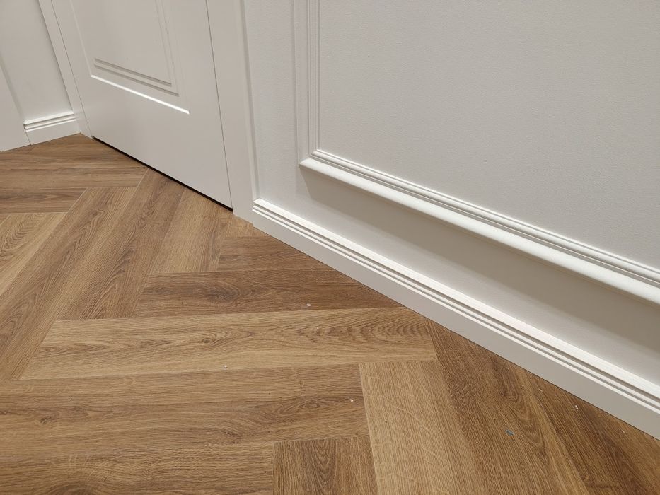 Монтаж мдф плінтуса (плинтуса). Дюрполімер. Дерев'яний