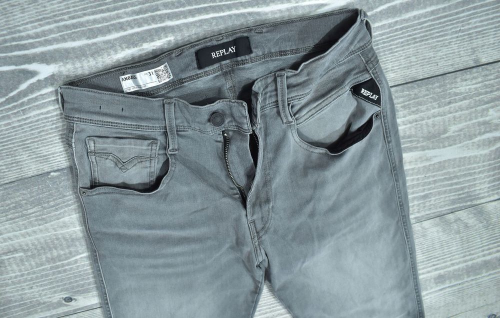 Replay Hyperflex Anbass Slim Fit Męskie Spodnie Jeansy W31 L32