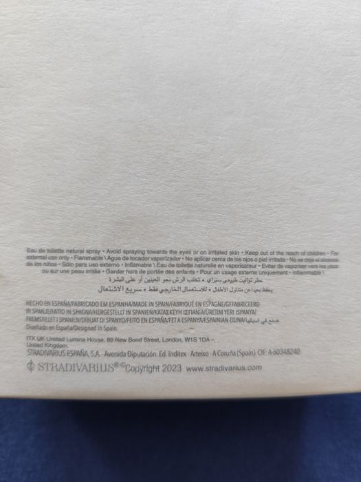 Perfume n.º 101 Silk Basic Collection Stradivarius selado