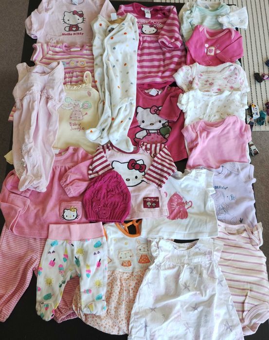 Zestaw letnich ubranek dla dziewczynki H&M rozm. 62/68