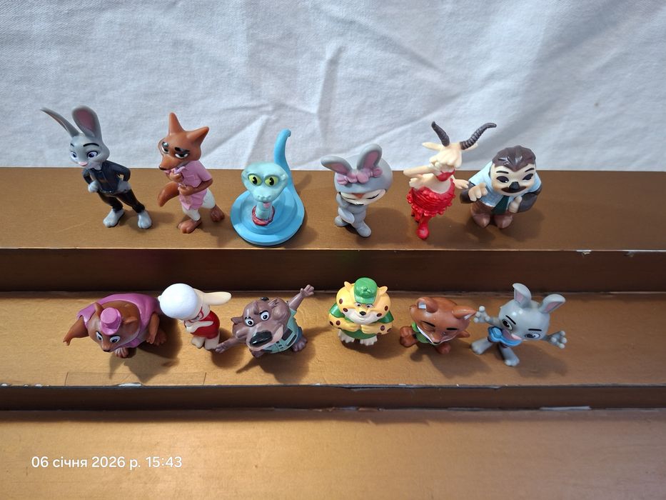 Набор фигурок 12 шт Зверополис 2 Зоотрополіс Зоотопия Гери Ник Джуди