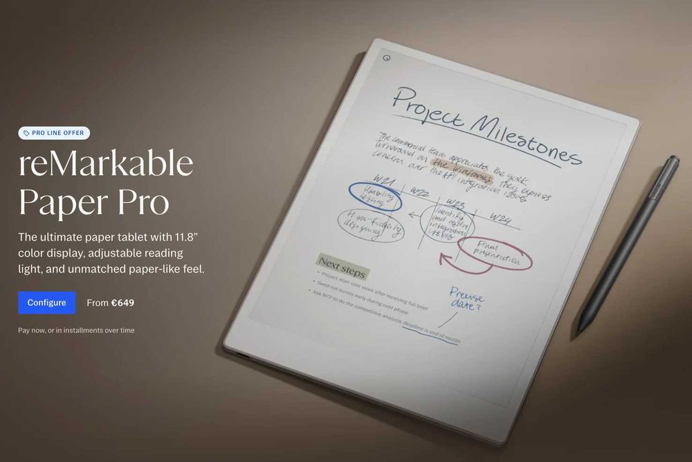 reMarkable Paper Pro novo, na caixa + Marker Plus e Capa